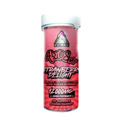 Discover the Sweetness of Adios MF 12000mg THCA Gummies – Strawberry Delight